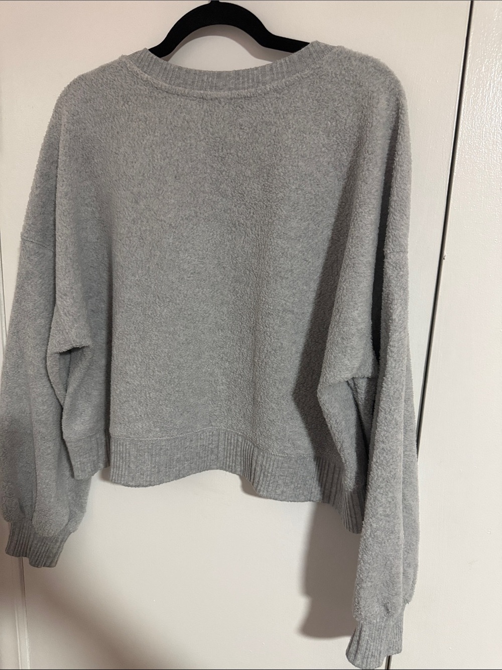 Soft Heather Gray Crewneck Women's Sweater - Picture 2 of 2